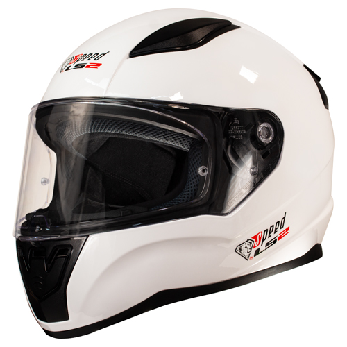 Karthelm Motorradhelm Speed LS2 weiß ECE 22.06