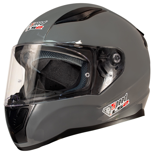 Karthelm Motorradhelm Speed LS2 grau ECE 22.06