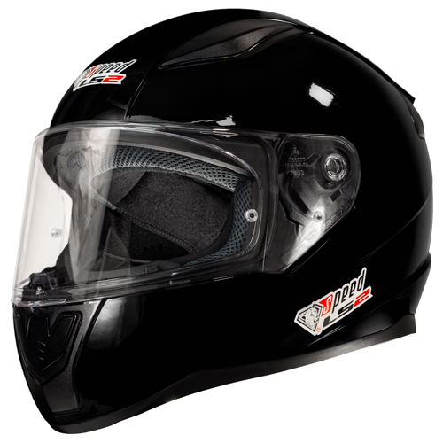 Karthelm Motorradhelm Speed LS2 schwarz ECE 22.06