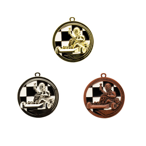 3er Set Medaille 50mm Start/Ziel
