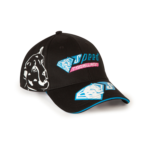 Speed-Racewear Kappe schwarz | Applikationen Stick/Druck