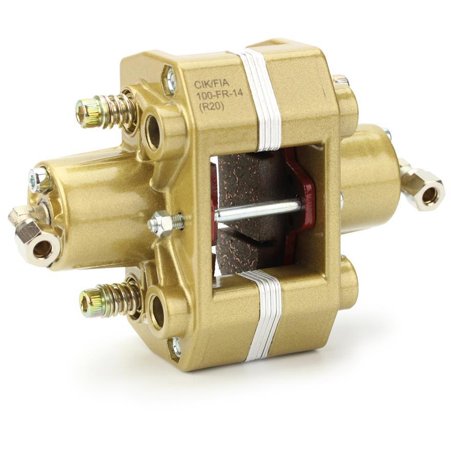 brake caliper hydr. 2-pod gold CIK/FIA