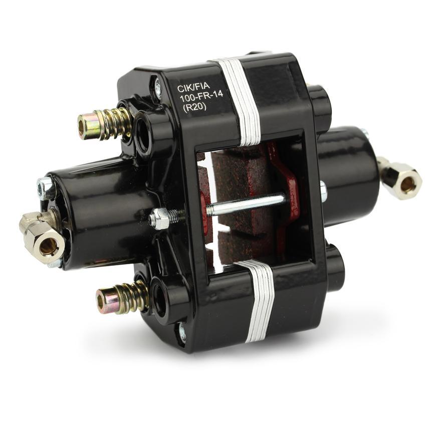 brake caliper hydraulic 2-pod black CIK/FIA