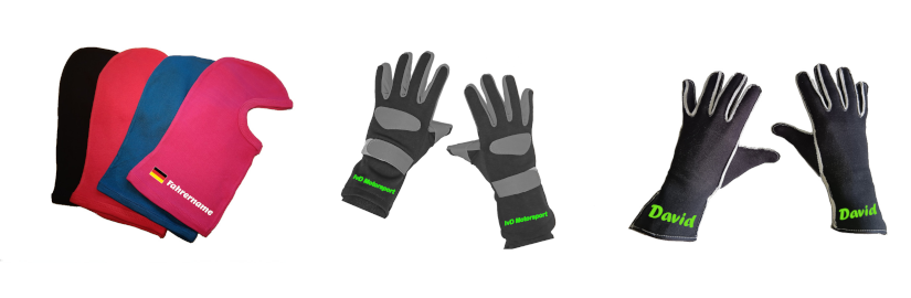 Flexdruck einfarbig Sturmhaube Handschuhe selber gestalten