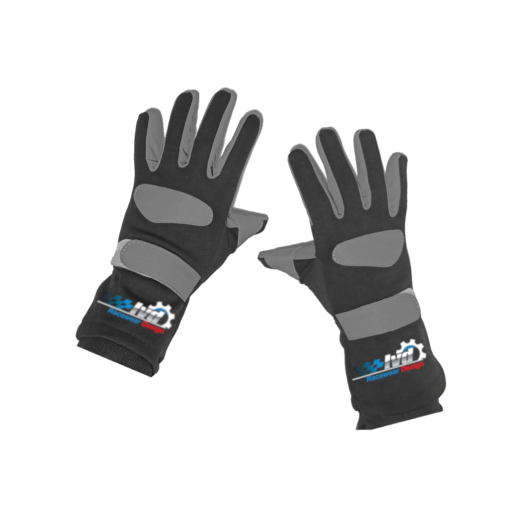 !     Karthandschuhe Black BE-1 schwarz inkl. Digitaldruck