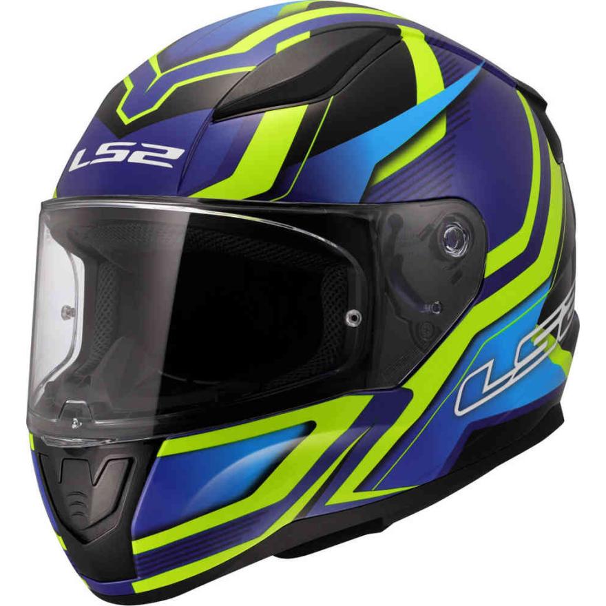 Karthelm Motorradhelm LS2 FF353 Rapid II Flitz blau-gelb