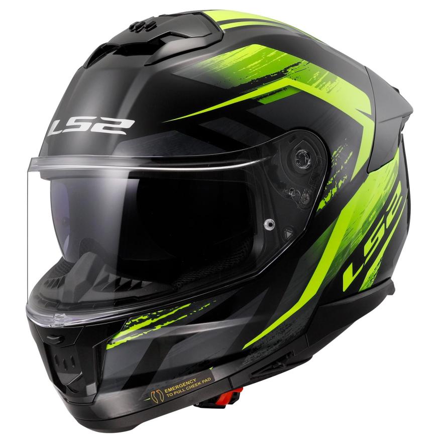 Karthelm Motorradhelm LS2 FF808 Stream II Fury schwarz-gelb