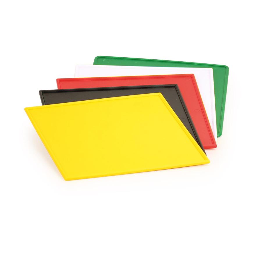 plastic number plate black 21 x 21 cm