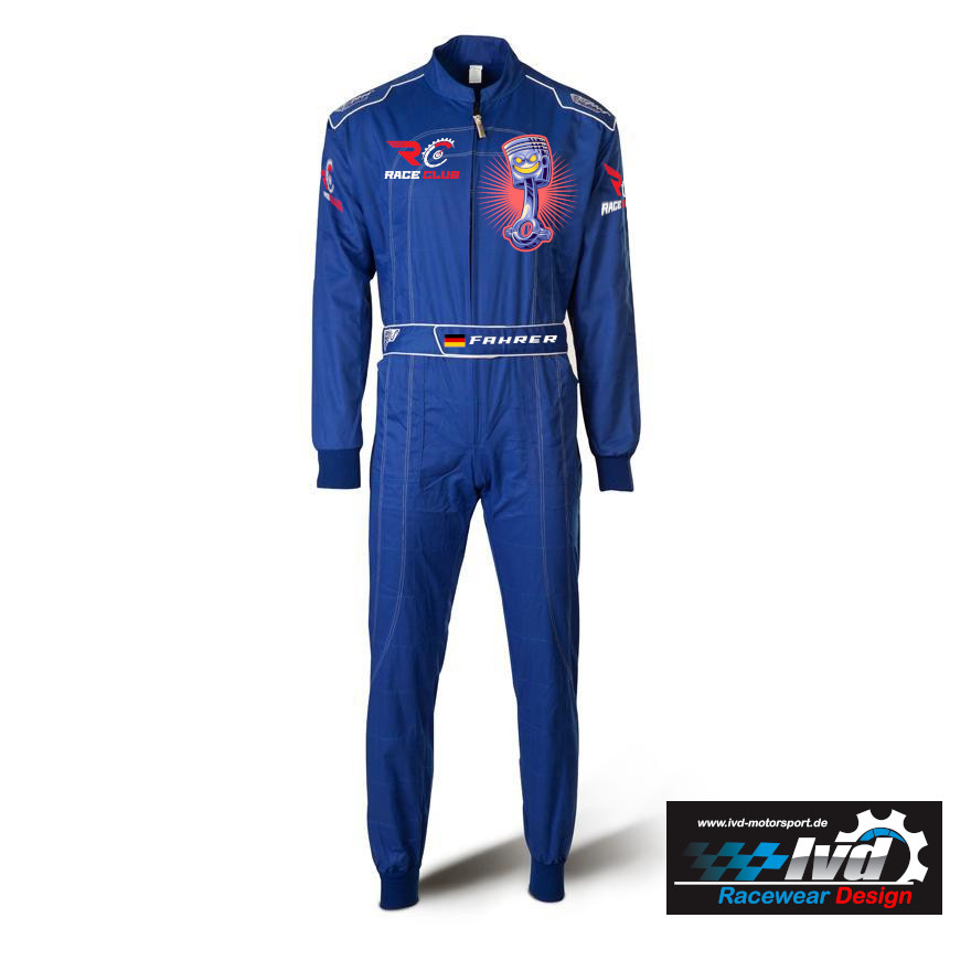 Speed Kartoverall Hobby | DAYTONA HS-1 | blau inkl Digitaldruck selber gestalten