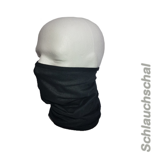 !  1x Schlauchschal Halswärmer 25x50cm schwarz