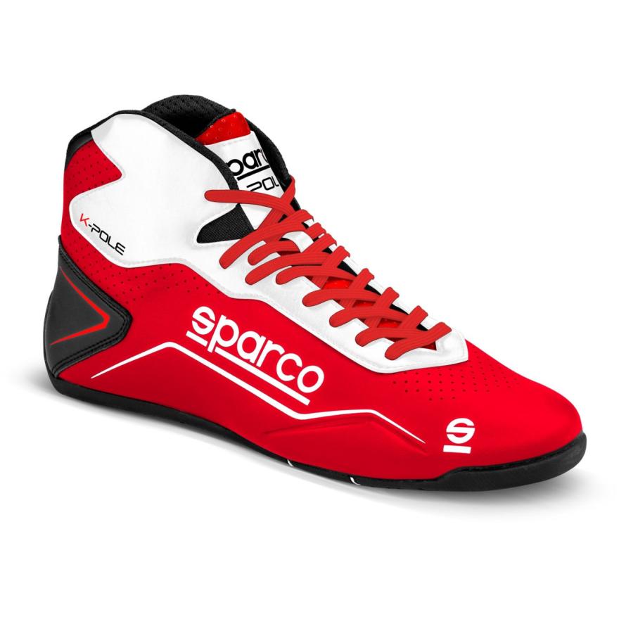 Sparco Kart Schuhe K-POLE rot/weiss