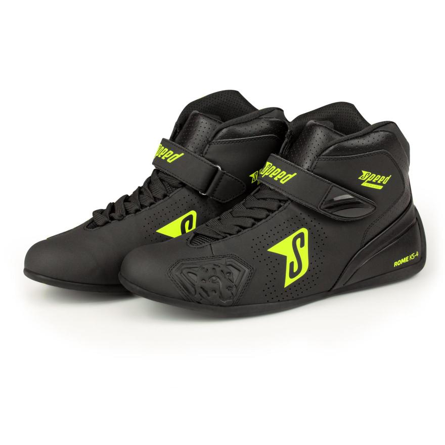 Speed Kartschuhe ROME KS-4 | schwarz, neongelb