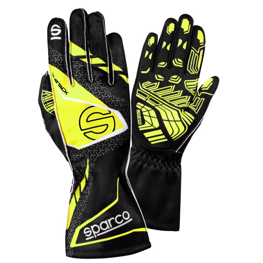 Sparco Karthandschuhe K-Attack schwarz-gelb