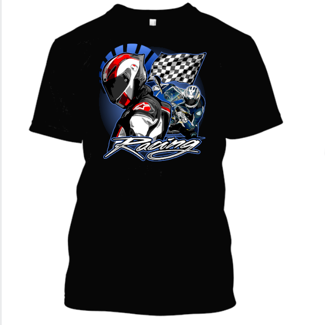 T-Shirt Inkl Digitaldruck Motorsport Racing Design T-4